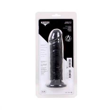 Kiotos Cox - Siliconen Dildo Met Zuignap 21 x 4,5 cm - Zwart