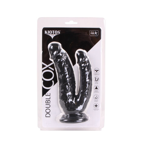 Kiotos Cox - Dildo Voor dubbele penetratie 21 x 3.5/4.5 cm - Zwart