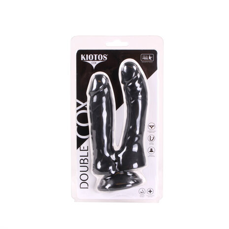 Kiotos Cox - Dildo Voor dubbele penetratie 19 x 3/3.5 cm - Zwart