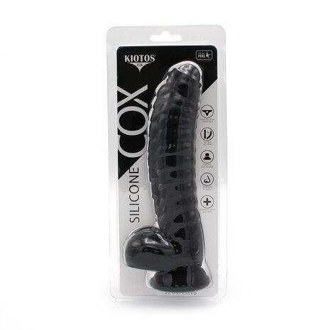 Kiotos Cox - Siliconen Dildo 22 x 5 cm - Zwart