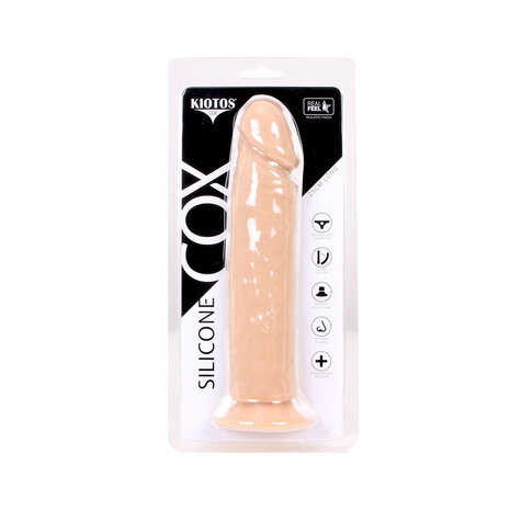 Kiotos Cox - Rechte Siliconen Dildo Met Zuignap 23 x 5 cm - Lichte Huidskleur