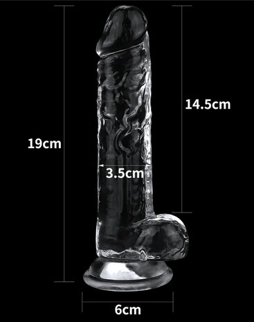 Lovetoy - Flawless - Dildo - 19 x 3,5 cm - Transparant