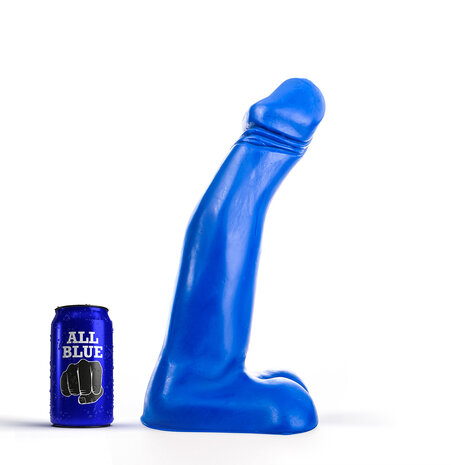 All Blue XXL Realistische Dildo 34 x 5,5 cm - blauw