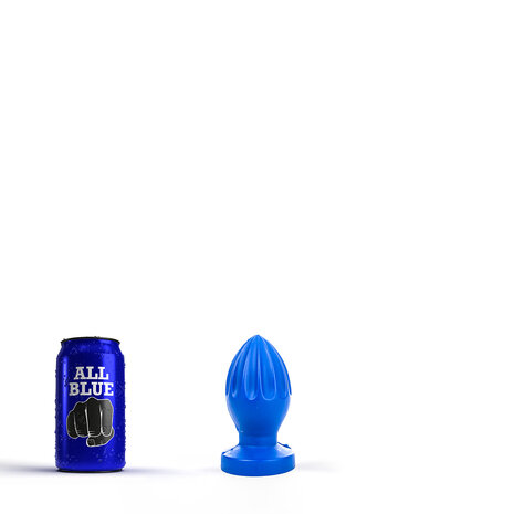 All Blue Buttplug 12 x 5 cm - blauw