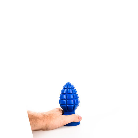 All Blue Granaat Buttplug 15 x 6 cm - blauw