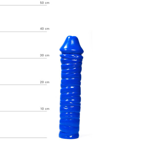 All Blue - Dildo - 38 x 8,5 cm - Blauw