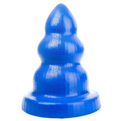 All Blue Triple Pleasure Anaal Dildo - blauw - maat L