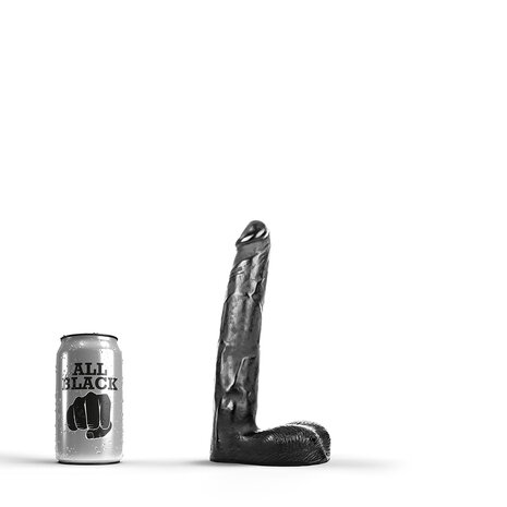 All Black - Zwarte realistische dildo - 21 cm