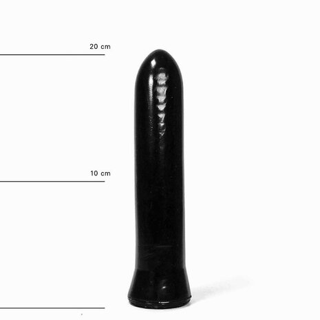 All Black - Gladde Dildo - 22 x 4.5 cm - Zwart