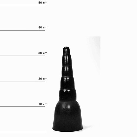 All Black Dildo 34 x 11 cm - zwart