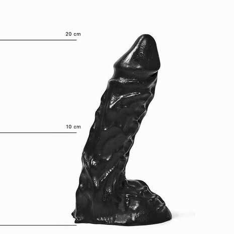 All Black - Dildo - 23 x 5.5 cm - Zwart