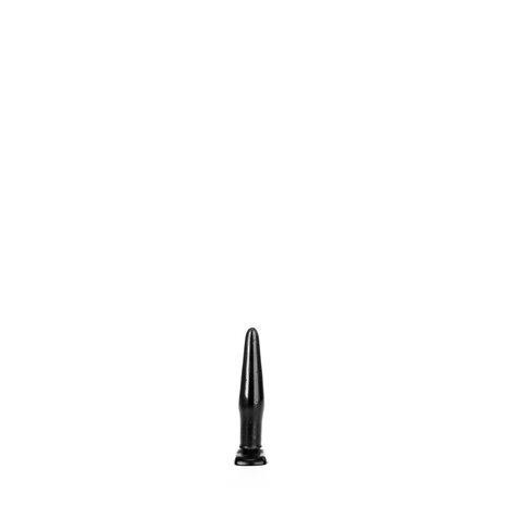 All Black Smalle Buttplug 12 x 2.5 cm - zwart