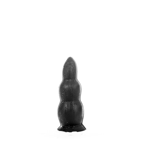 All Black - Zwarte dildo Met ribbels - 23 cm