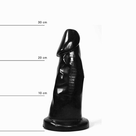 All Black - Dildo - 39 x 8.5 cm - Zwart