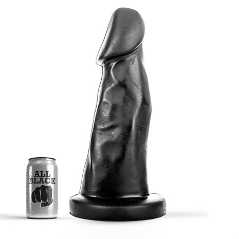 All Black Dildo 39 x 8.5 cm - zwart