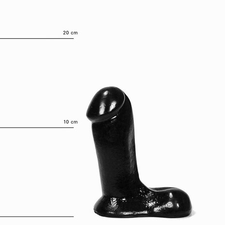 All Black - Realistische Dildo 14 x 5 cm - Zwart