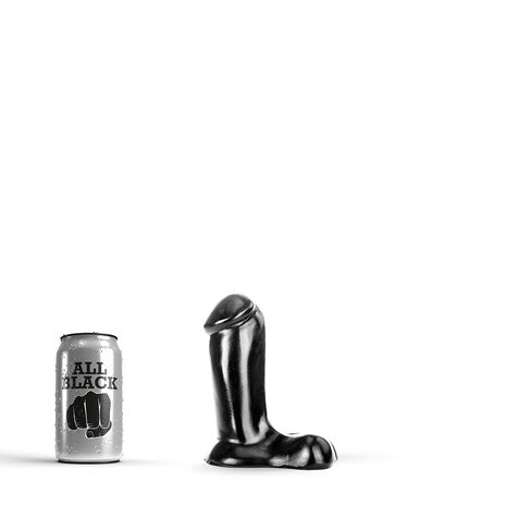 All Black - Realistische Dildo 14 x 5 cm - Zwart