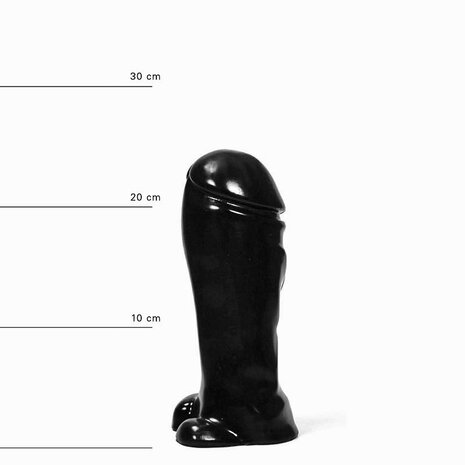 All Black - Zwarte realistische dildo - 22 cm