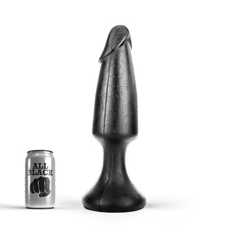 All Black XXL Buttplug 35 x 9.5 cm - zwart