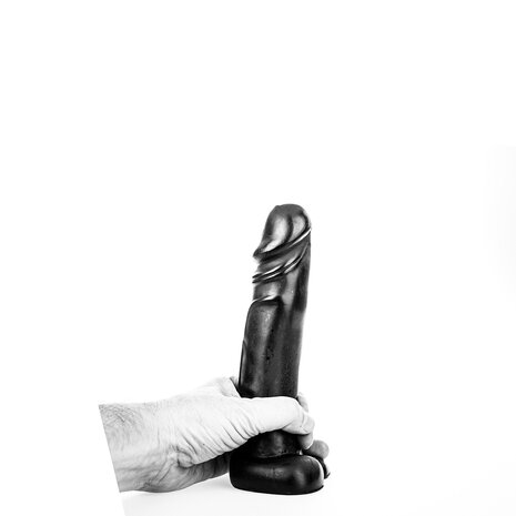 All Black - Zwarte realistische dildo -22 cm