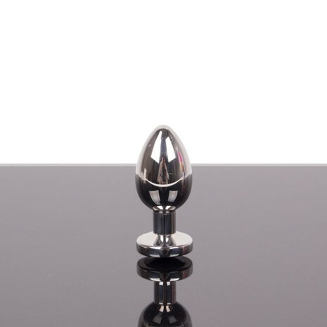 Kiotos - Buttplug RVS Met Zwart Kristal - Maat S