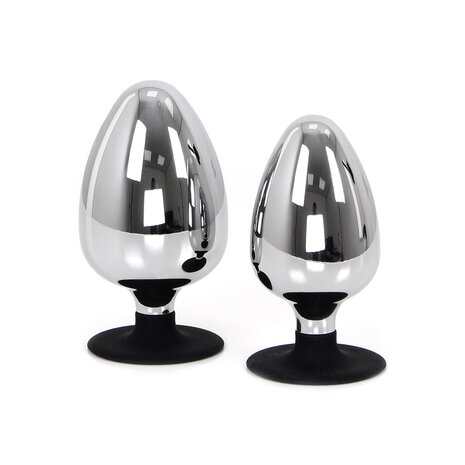 Kiotos - Buttplug RVS Met Siliconen Voetje BIG-S - Diameter 70 mm