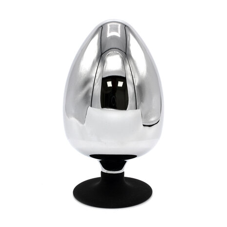 Kiotos - Buttplug RVS met Siliconen Voetje BIG-S - 80 mm