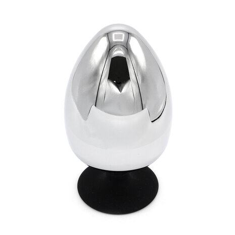 Kiotos - Buttplug RVS met Siliconen Voetje BIG-S - 80 mm