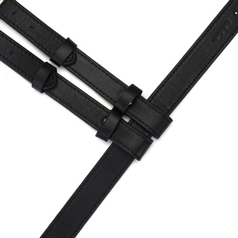 Dark Secret exclusief leren Strap-On Harnas - handgemaakt in Japan - zwart