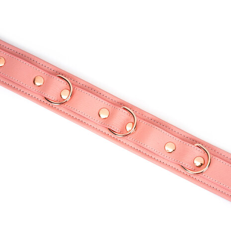 Liebe Seele - Pink Dream Leren Collar met Leiband - roze