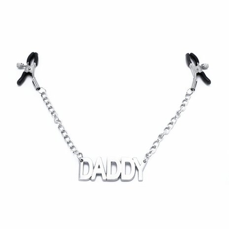 Tepelklemmen met ketting en tekst DADDY