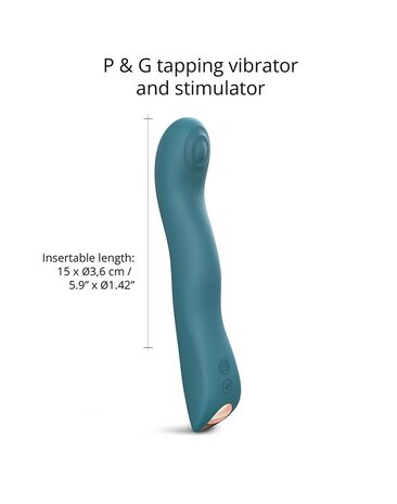 Love to Love P-spot & G-spot Vibrator SWAP met tapping functie - blauw