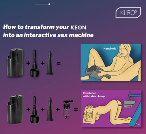 KIIROO Dildo met Vacuum Vergrendelingssysteem voor KEON Masturbator