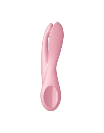 Satisfyer - THREESOME 1 Multi Vibrator met 3 voelsprieten - lichtroze