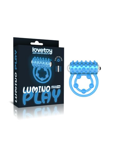 Lovetoy - Lumino Play - Vibrerende Cockring Met Nopjes- Glow In The dark