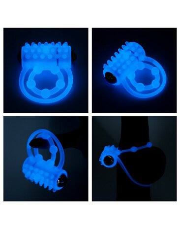 Lovetoy - Lumino Play - Vibrerende Cockring Met Nopjes- Glow In The dark