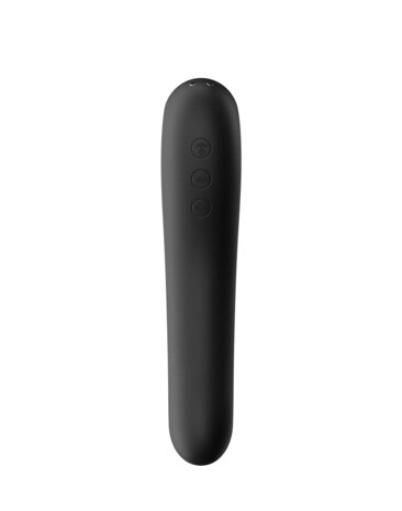 Satisfyer - Dual Kiss - Luchtdruk en G-Spot Vibrator - 2-in-1 - Met App Control - Zwart