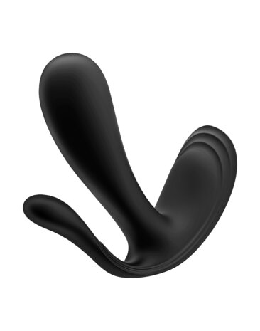 Satisfyer - Draagbare Vibrator met Anaal Stimulator TOP SECRET PLUS - zwart