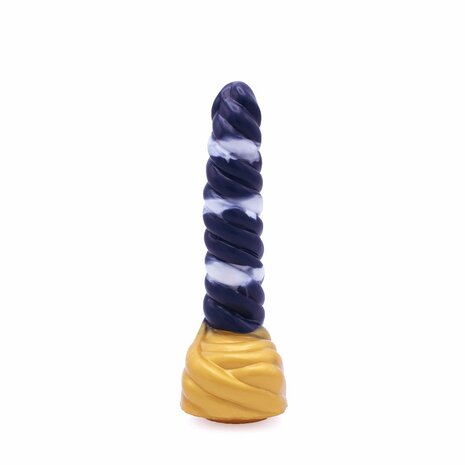 Kiotos Monstar - Dildo Beast 37 - 23.5 x 4 cm - Wit/Goud/Blauw