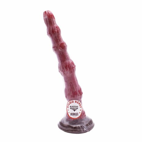 Kiotos Monstar - Anaal Dildo Beast No. 45 - 37.5 x 5.7 cm - Roze/Rood/Zwart