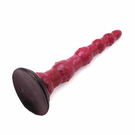 Kiotos Monstar - Anaal Dildo Beast No. 45 - 37.5 x 5.7 cm - Roze/Rood/Zwart