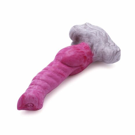 Kiotos Monstar Anaal Dildo Beast 42 - 25.5 x 4.8 cm - wit/rood/grijs