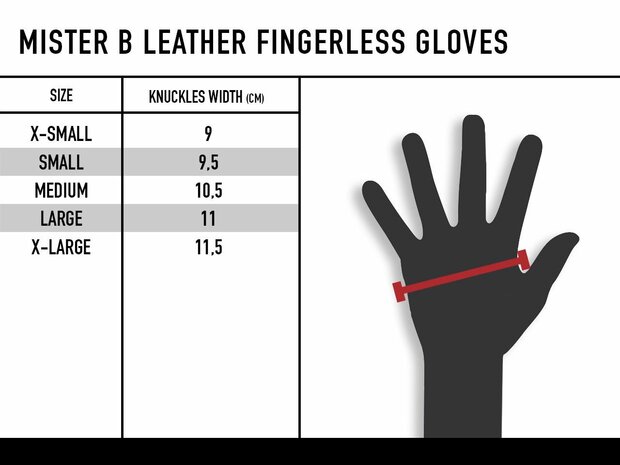 Mister B - Leren Fingerless Handschoenen - zwart