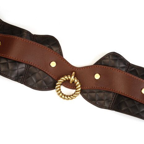 Liebe Seele - The Equestrian Leather Posture Collar And Leash - Leren Halsband Met Ketting