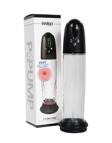Rimba P Pump PP05 Elektronische Penispomp met Vagina Sleeve - Zwart