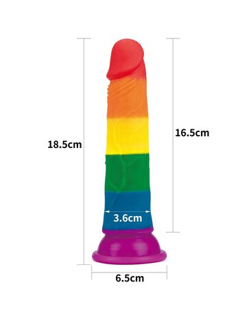 Lovetoy - Rainbow Pride Dildo 18.5 cm