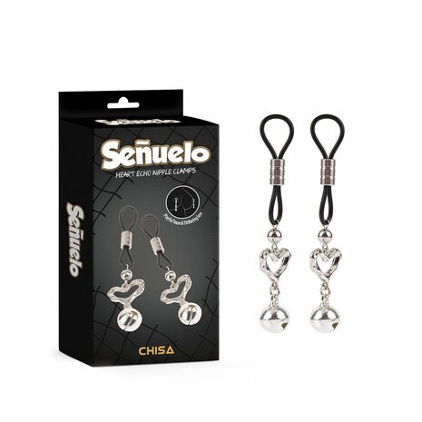Señuelo - Heart Echo Tepelklemmen Met Hartvormig Hangertje