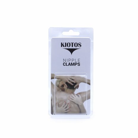Kiotos Steel - Tepelklemmen - Nipple Adjustable Pinch Clamps 2x100g Gewichten - RVS - Zwart
