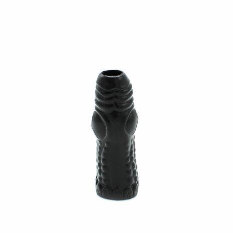 Kiotos Monstar 05 - Penis Sleeve - Penisverlenging - Met Ball Stretcher Opening - Diameter Ø 50 mm - Siliconen - Zwart