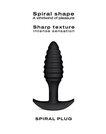 Dorcel - Buttplug - Spiraalvormige Butt Plug - Anaal Speeltje - Siliconen - Zwart